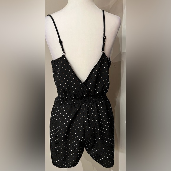 Bershka Black Polka Dot Romper - Picture 3 of 4